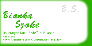 bianka szoke business card
