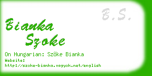 bianka szoke business card